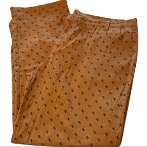 Shein Gold Pants with a Black Reindeer Print Size XL